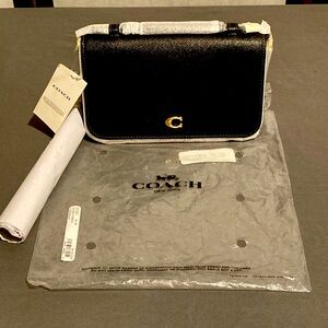 Coach Cross Grain Leather Bea Crossbody Black